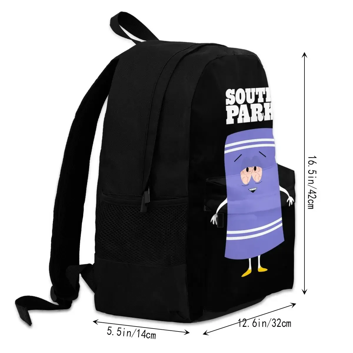 Towelie South Black Park The Boys Huf Large Capacity Backpack Gym Training Sports Style Riding Backpack