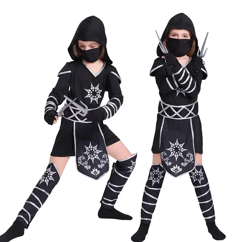 Disfraz de Ninja para Niños, Disfraz de Samurai para Niños y Niñas, Disfraz de Kung Fu, Mono de Dragón Ninjago con Tridente