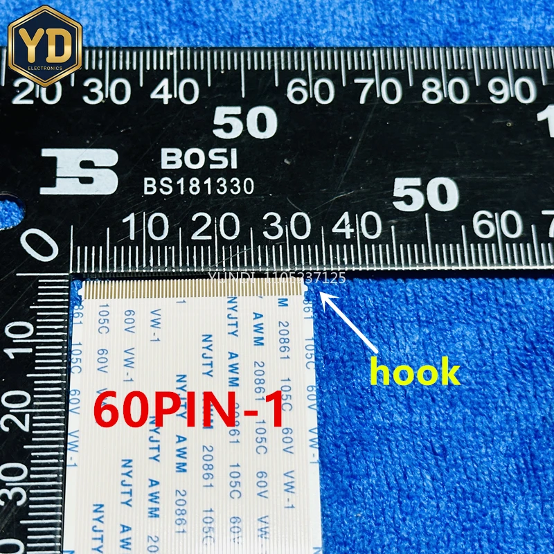 YD 10Pcs/Lot AWM 20706 20861 105C 60V VW-1 HF Flexible FFC Cable Logic Board Connecting Line 0.5mm Spacing on The Same Plane 60