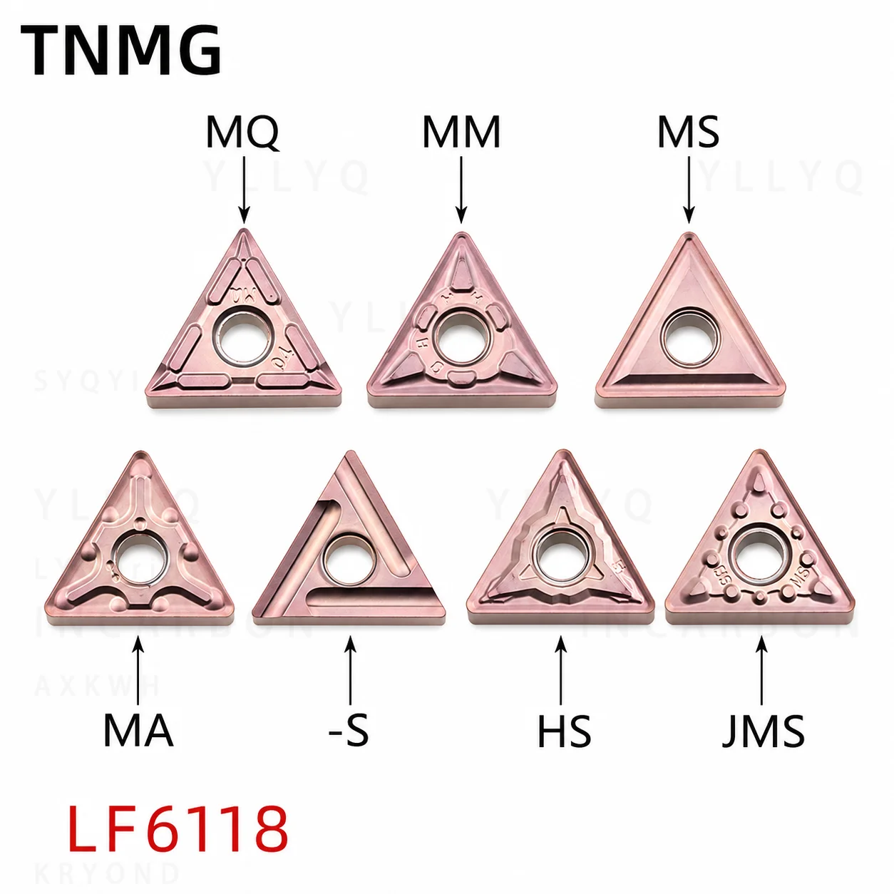 10PCS TNMG160404 TNMG160408 MA MS JMS MQ HS MF MM R-S L-S LF6118 Carbide Inserts CNC Lathe Cutter For Stainless Steel