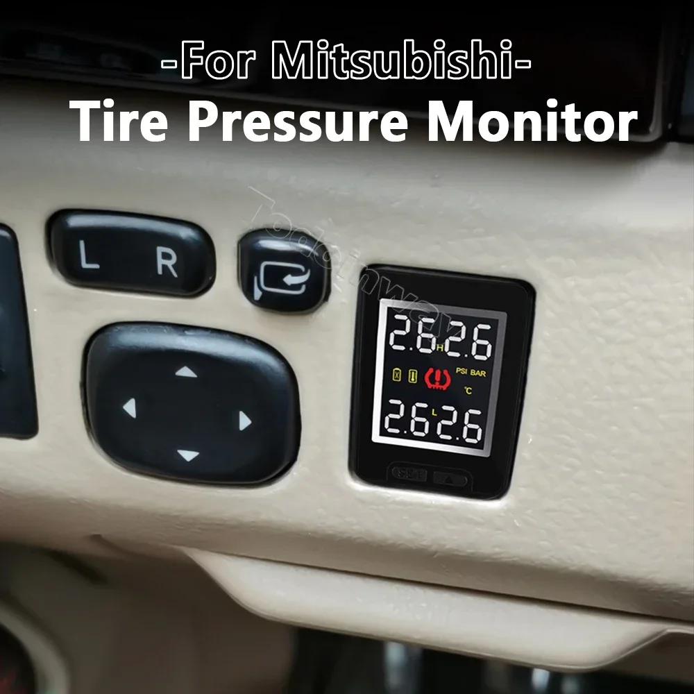 Car TPMS Tire Pressure Monitor System LCD Digital Display Wireless Alarm Internal Sensor For Mitsubishi 3  2013 2018 accessories