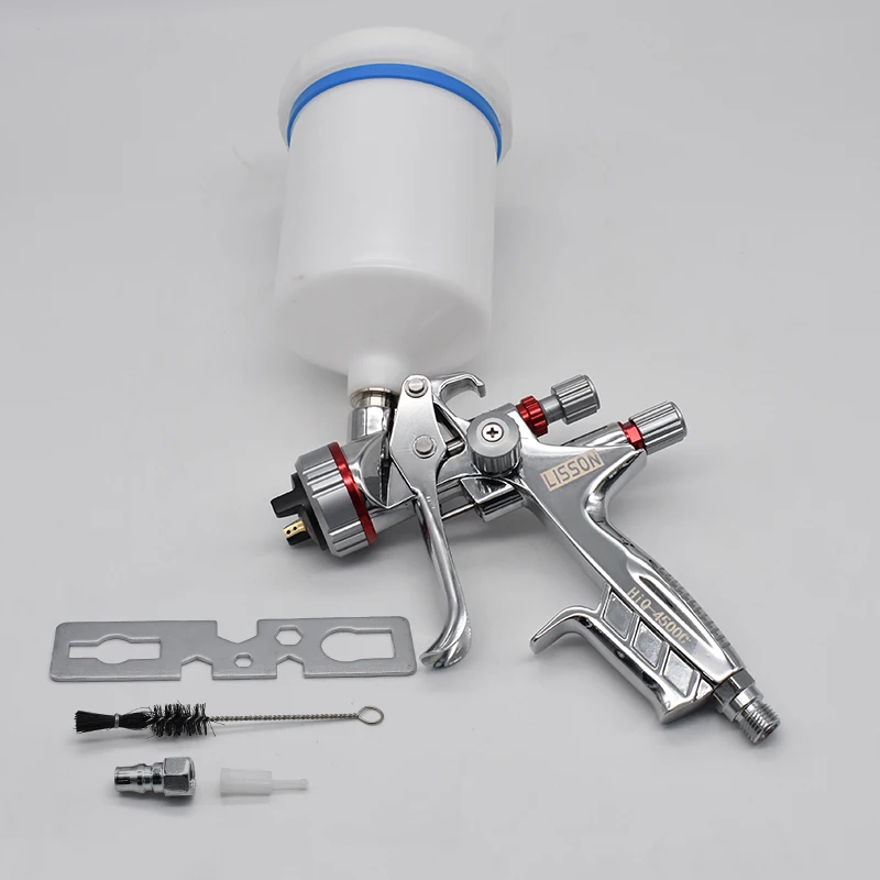 4500C Spray Gun LVLP High Quality LISSON Painting Gun 1.3mm Nozzle Paint Gun Water Based 600cc Cup Air Spray Gun Airbrush