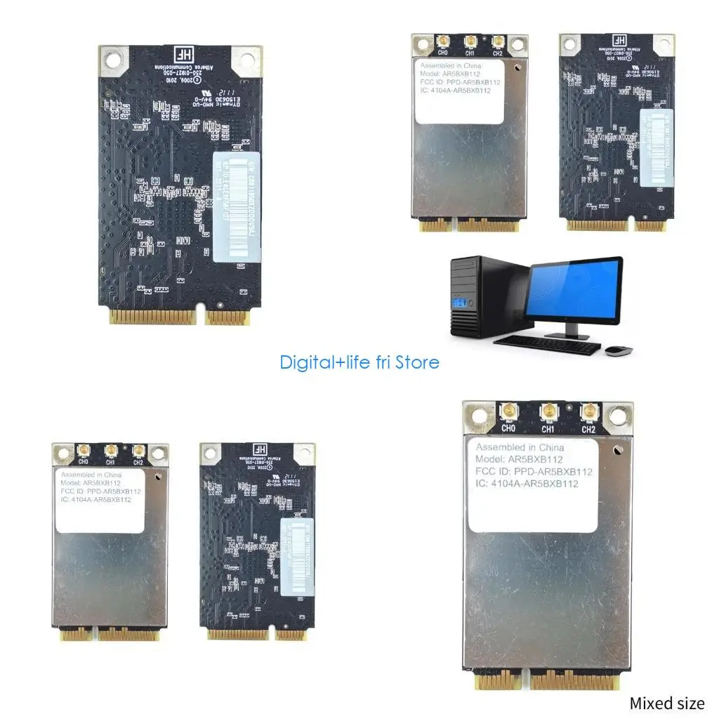 

E06D AR5BXB112 AR9380 Dual Band 450Mbps Mini PCI-E Wireless Wifi Card Wireless Card For A1311 A1312 2009 2010 2011 Desktop