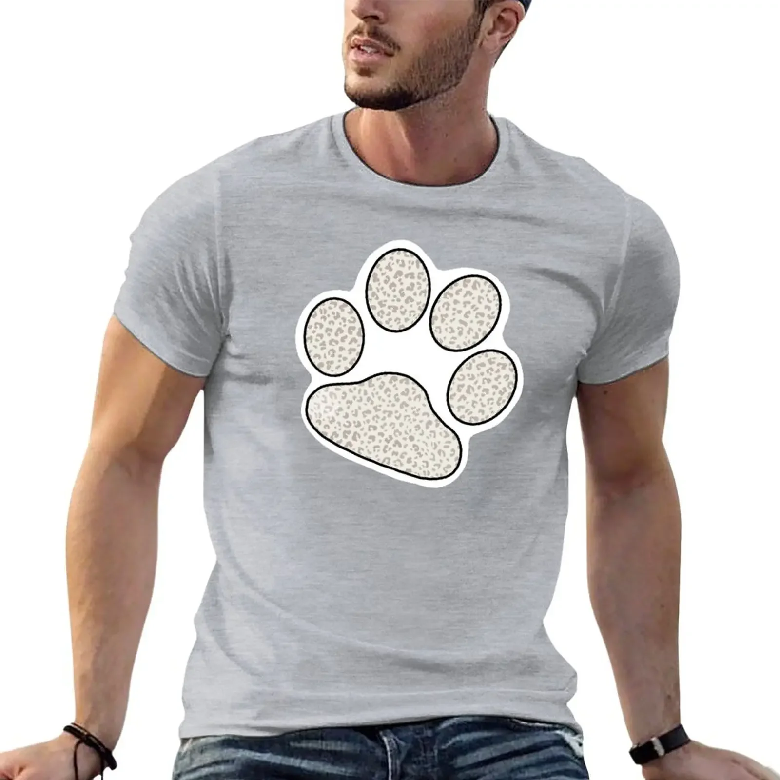 Neutral Cheetah Print Paw T-Shirt sublime cute clothes mens clothing