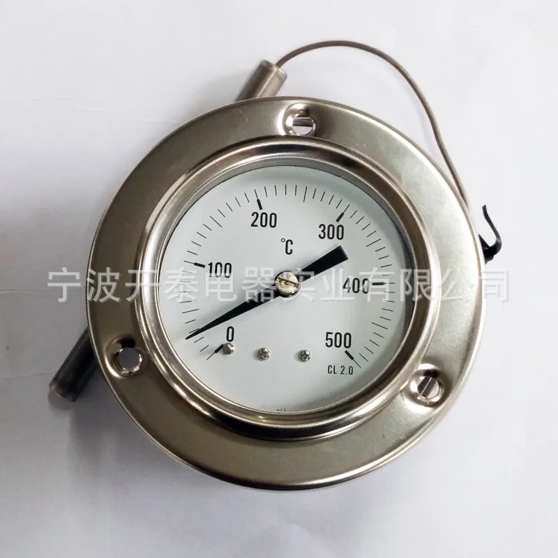 Pizza stove stainless steel thermometer, pointer type temperature display, metal plate thermometer. High temperature resistance