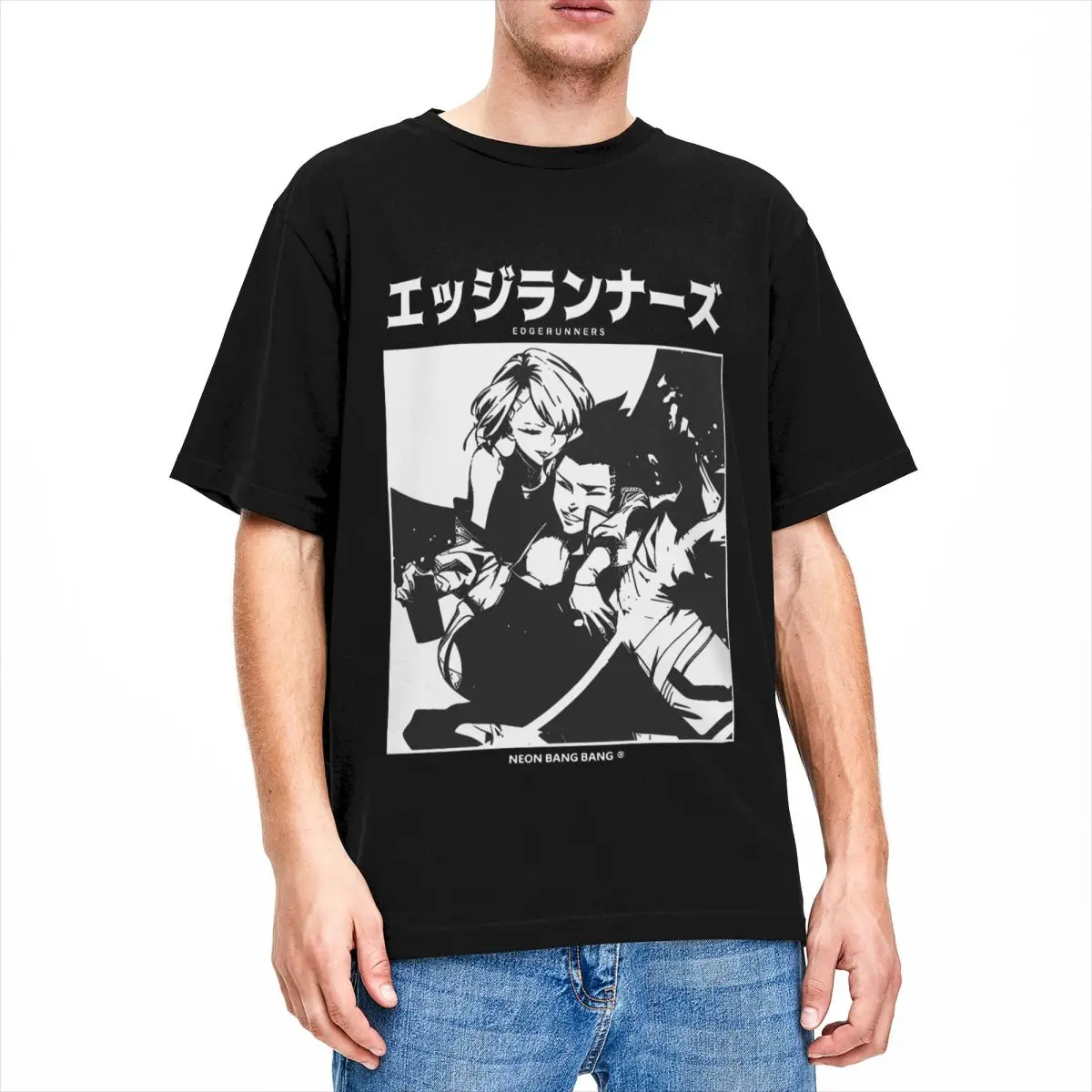 الرجال لوسي من الليل تي شيرت القطن تيز مدينة سايبر سيتي حواف العدائين الصيف Y2K الأساسية الجولة الرقبة الترفيه التي شيرت حجم كبير