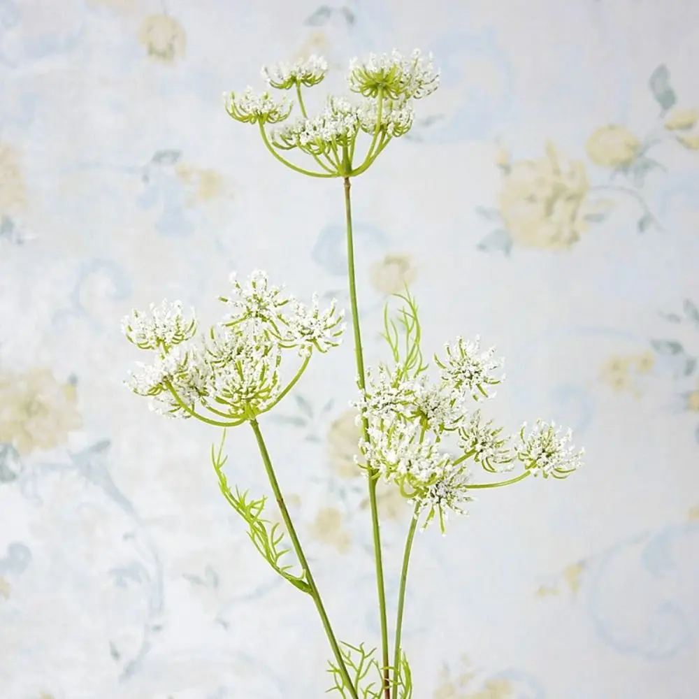 

Plastic Artificial Lace Flower Flexible Non-fading Lace Flowers 3 Heads Handmade Lace Flower Bouquet Valentine's Day