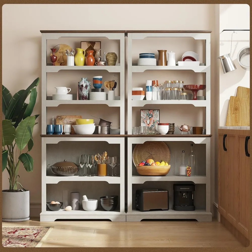 خزانة كتب مفتوحة للتخزين بطول 5 طبقات بطول 70 بوصة - بعرض 31.5 بوصة، مثالية للمنزل والمكتب وغرفة النوم والاستخدام المدرسي