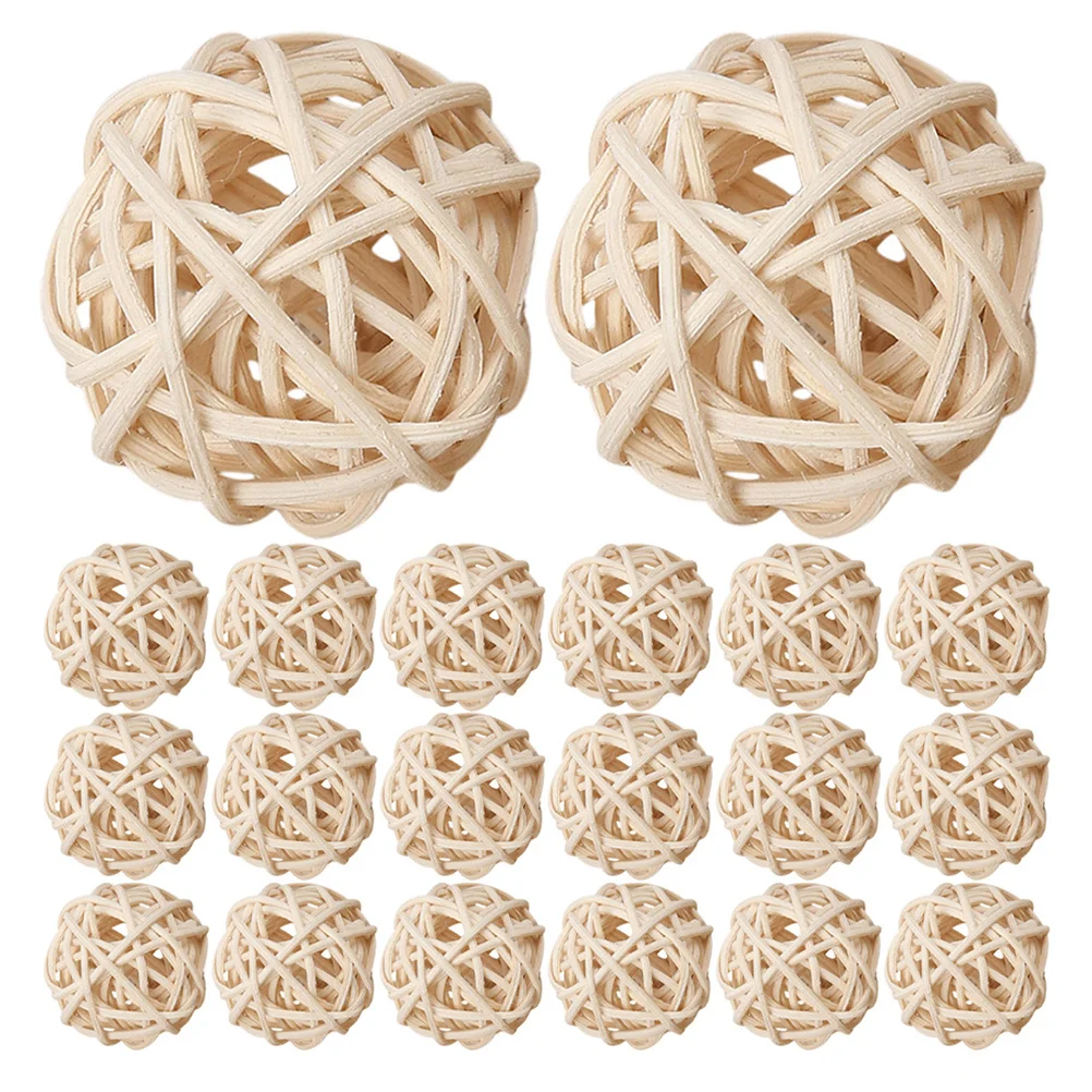 

25Pcs Rattan Balls Aromatherapy Accessories Strong Volatility No Fire Essential Oil Absorption Home Decor Table Centerpiece Bowl