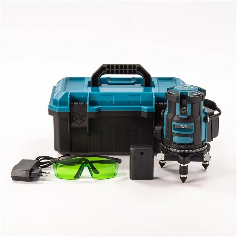 5-Line Green Laser Level, High Precision Self-Leveling with 360° Base for Outdoor/Indoor Construction view 4