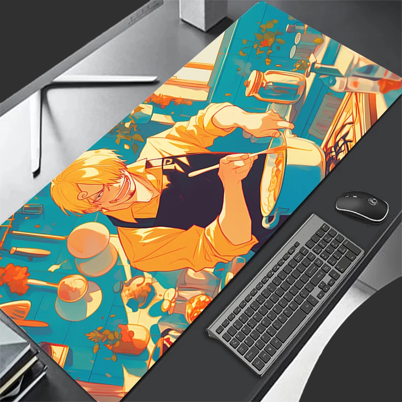 

Mouse Pad one Piece Sanji Large PC Computer Gamer Kawaii Gaming Accessories 800x300 Mousepad Keyboard Desk Mat Carpet Table