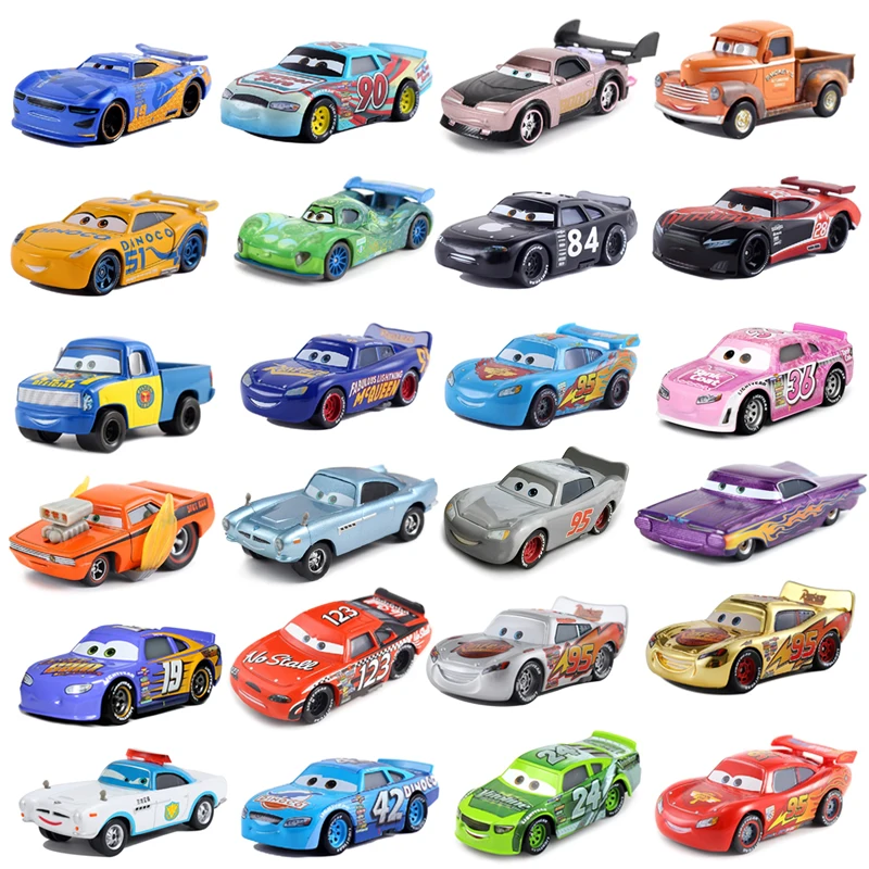 Car 2 Disney Pixar Cars 3 Lightning McQueen Jackson Storm Mater 1:55 Diecast Metal Alloy Car Model Toys For Boys Birthday\'s Gift