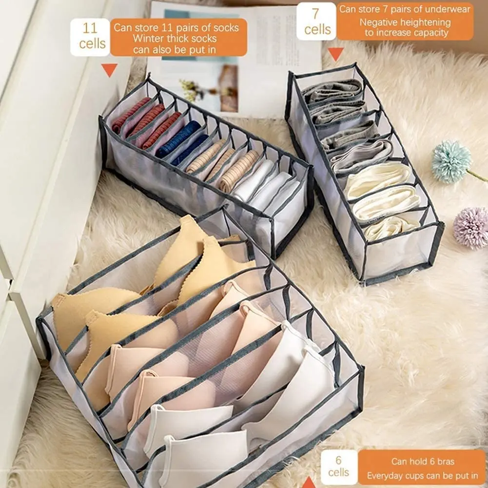 home equipmentUnderwear Bra Organizer Storage Box Panties Socks Storage Boxes Wardrobe Clothes Organizer Drawers Separator Boxes