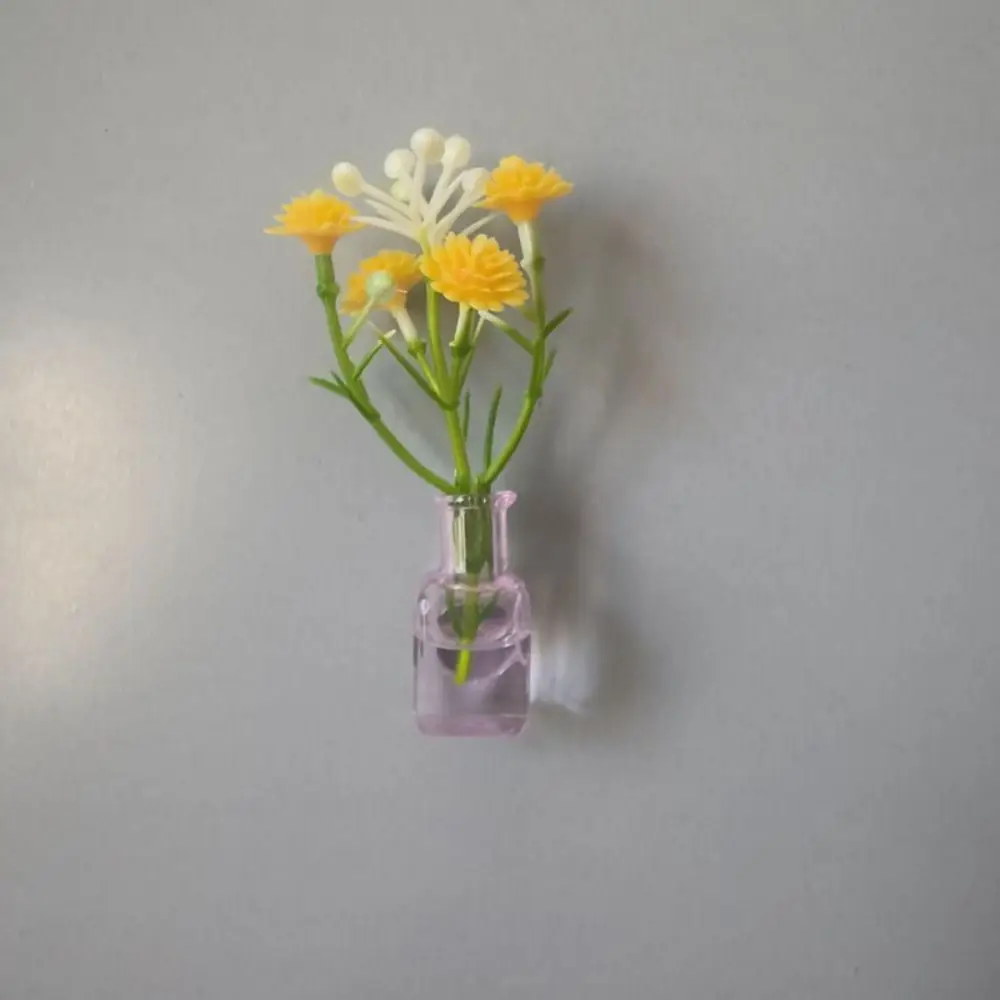 8/10Pcs Personality DIY Mini Glass Vase Magnets Creative Exquisite Refrigerator Magnets Vase Funny 3D