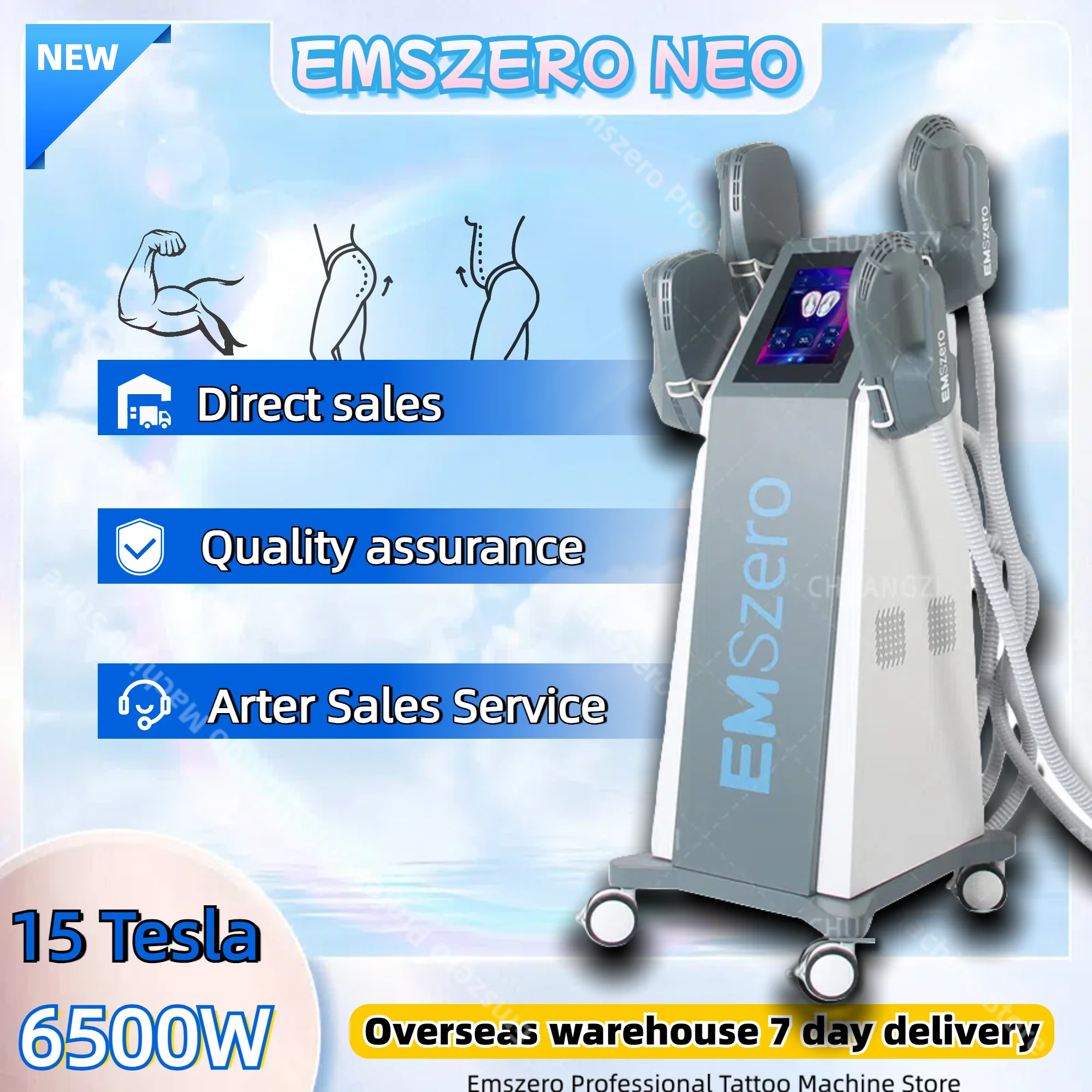 Máquina profesional EMSzero de estimulación muscular NEO 6500W RF EMSzero equipo para esculpir el cuerpo quema de grasa adelgazante