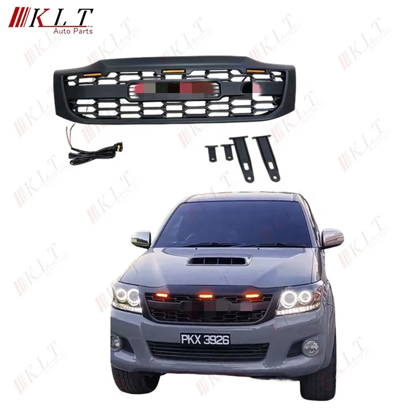 KLT ABS plastic GR design front grille 2008-2011 for Toyota hilux vigo Accessories ABS Front Grilles