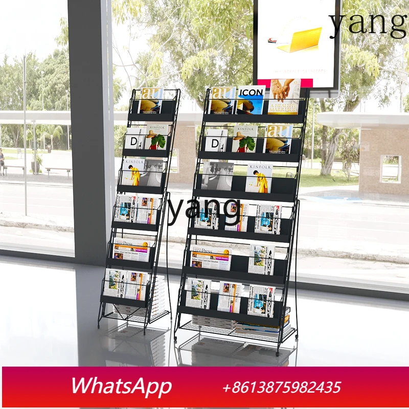 

ZYF Rotating Magazine Rack Picture Album Promotional Rack Office Bookshelf Books and Newspapers