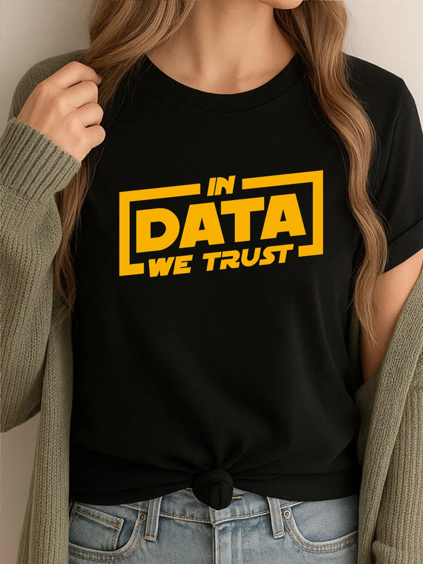 

В данныех мы доверять данные ученый подарок большие и высокие футболки женская одежда эстетические графические футболки простой стиль