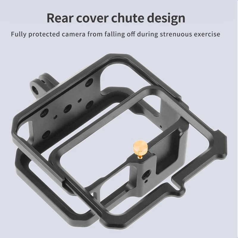 Frame Case Camera Cage For Gopro Hero 9 10 11 Action Camera Double Cold Shoe Mount Form-Fitted For Cooling Cage