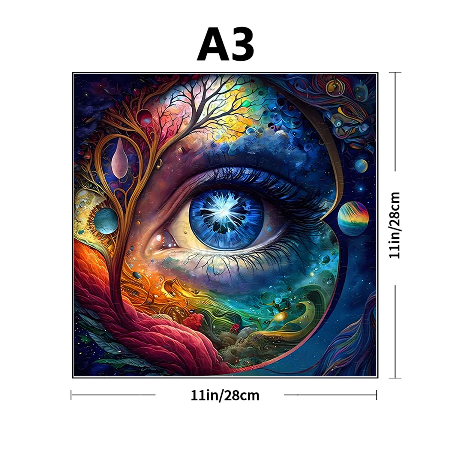 ألغاز الصور المقطوعة الخشبية للبالغين - سلسلة فنية خيالية (حيوانات سحرية، مشاهد غامضة) - ألغاز خشبية ممتازة لديكور المنزل وG