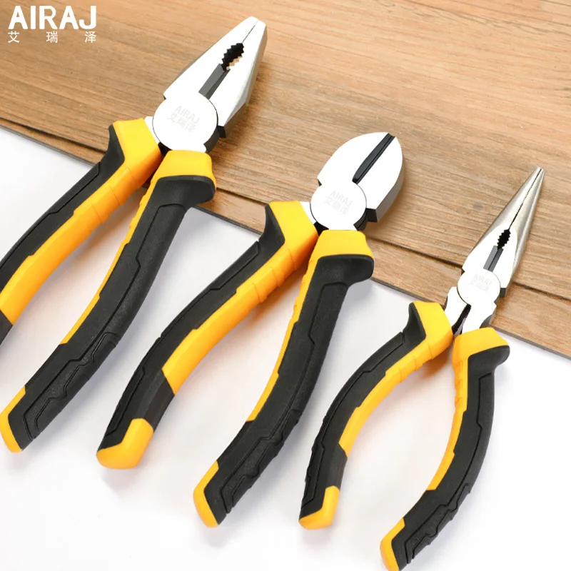 AIRAJ 6/8In Wire Stripping Pliers Multifunctional Electrician Winding Cutting Cable Crimping Tool Kit Mechanical DIY Hand Tools