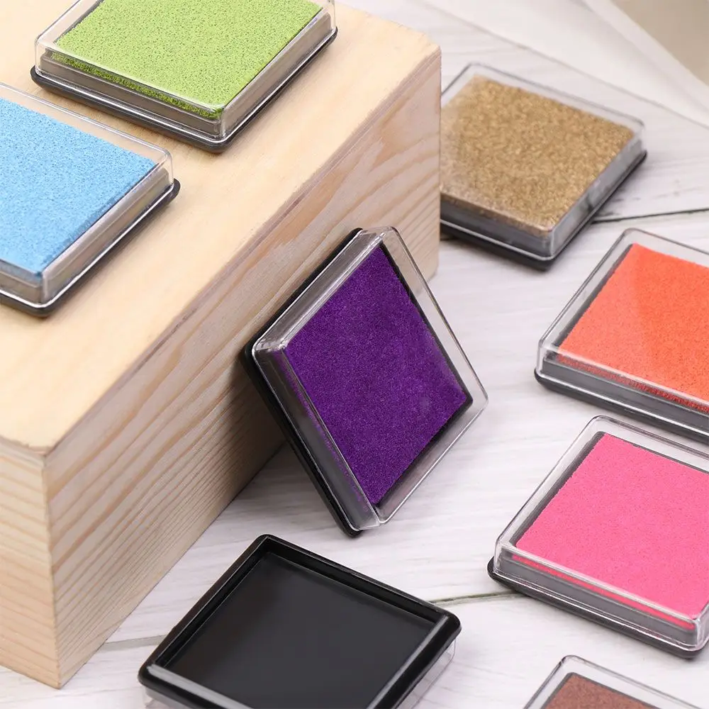 

Офисные и школьные принадлежности, художественный декор, скрапбукинг, многоцветная квадратная чернильная подушечка, подушечки для печати пальцев, подушечки для штампов