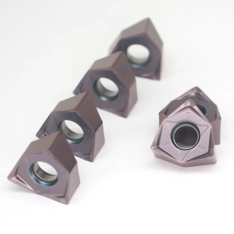 WNMU080608 لوحات كربيد سداسية على الوجهين 90 °   قاطعة طحن سريعة التغذية بزاوية قائمة