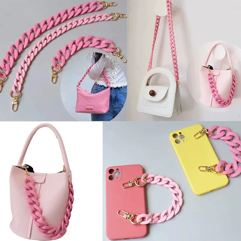 120com Kette Acryl Damen Tasche Kettenst reifen Riemen Schulter breite Accessoires hand gefertigt bunt DIY