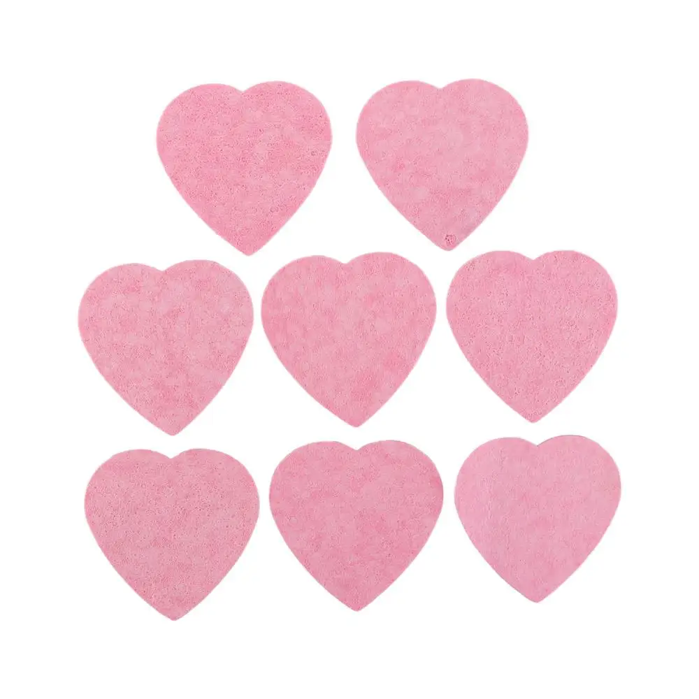 10PCS Makeup Removal Sponge Heart Shaped Cellulose Sponge Cotton Face Washing Cleansing Sponge Cosmetic Puff