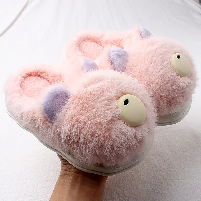 New Winter Kids Plush Slippers Cartoon Unicorn Children\'s Indoor Slides Non-Slip Soft Mule Girls Boys Warm House Cotton Shoes