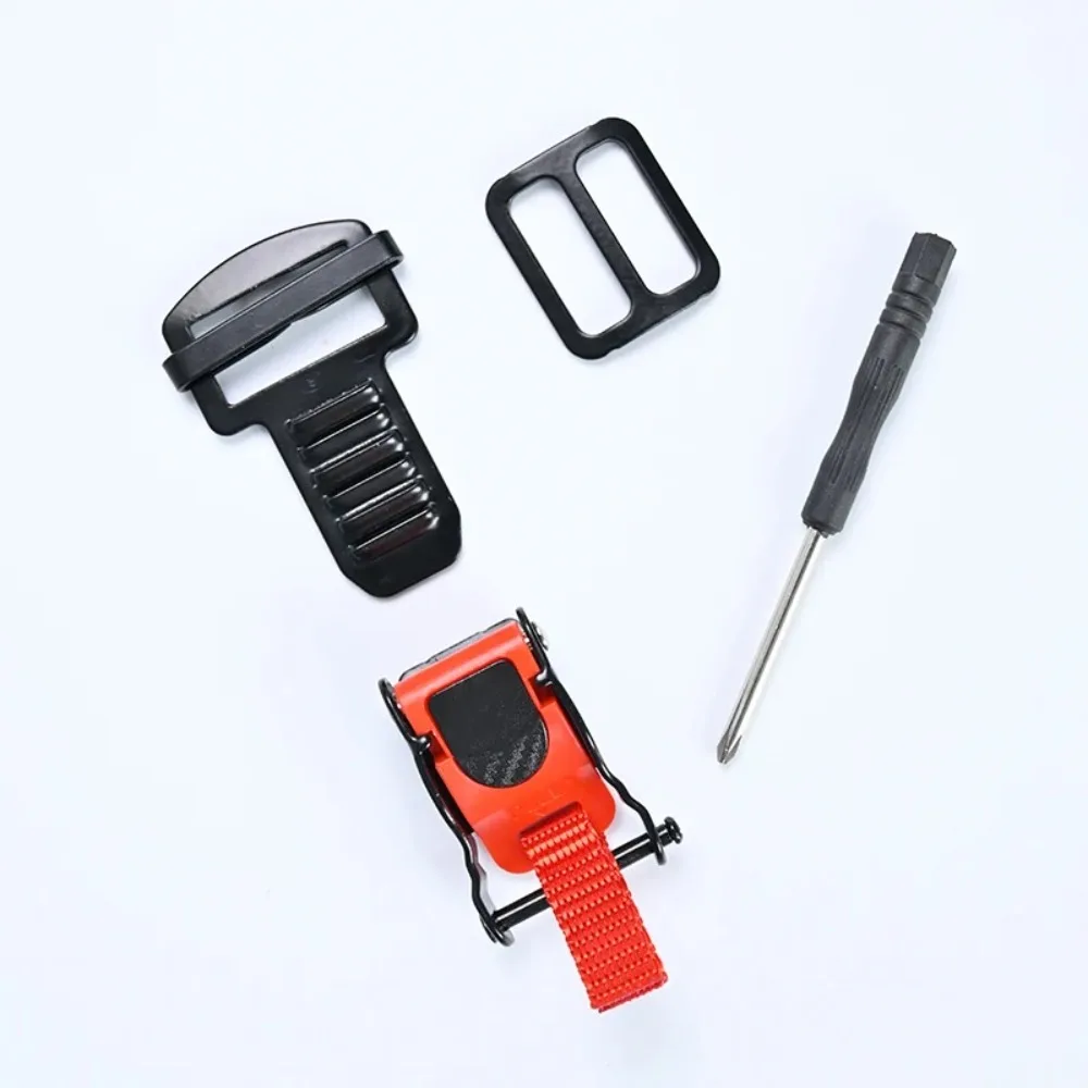 Black/Red Motorcycle Helmet Pull Buckles New Design 6 Gear Adjustment Bike Helmet Clip Durable
