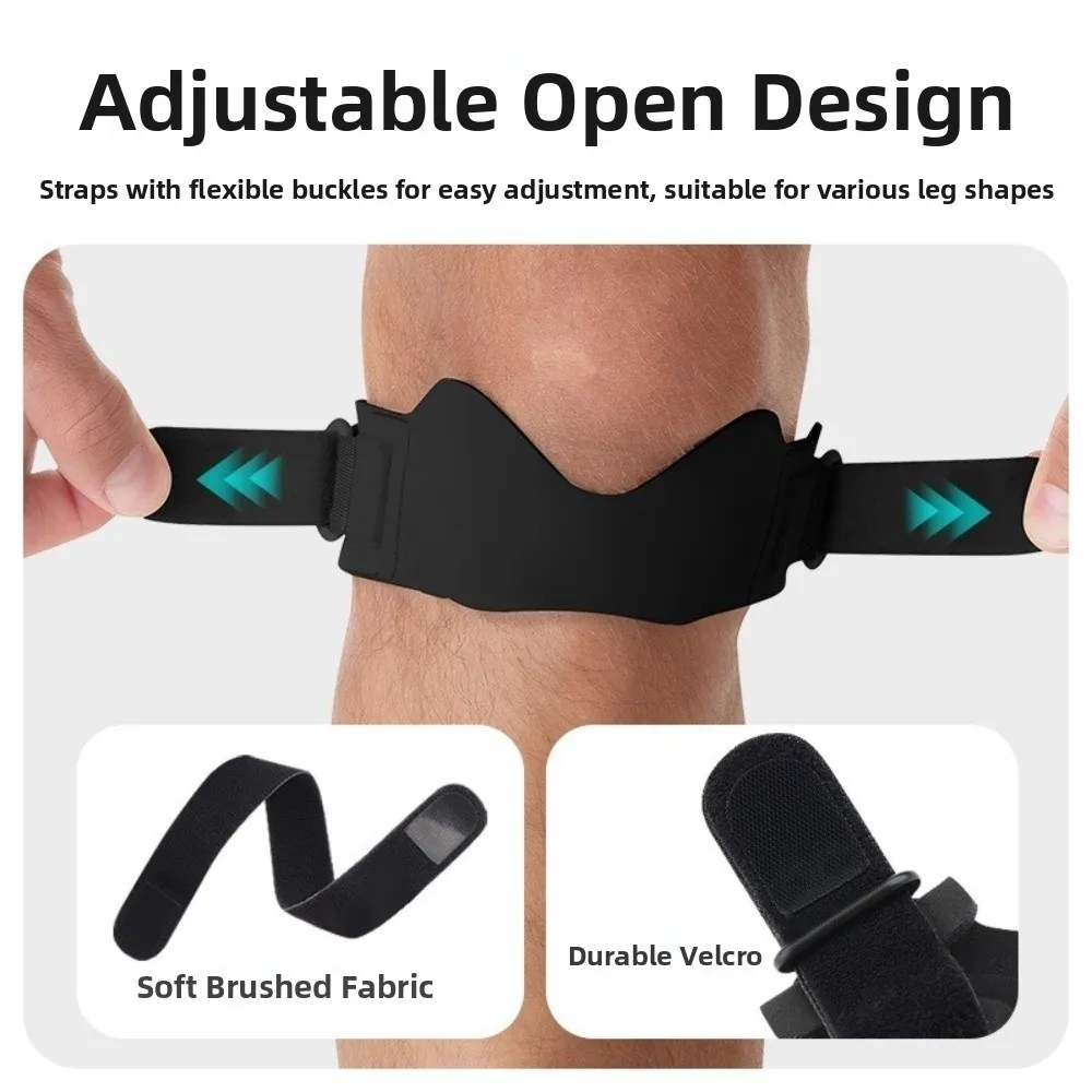 Adjustable Patella Tendon Knee Strap Shock Absorber Highly Elastic Sport Knee Wrap Non-Slip Breathable Knee Band Brace Runner
