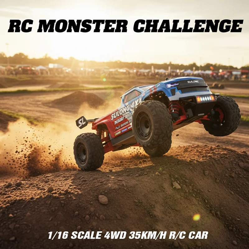 รถบังคับวิทยุ SCYvsSULONG-C5 1:16 2.4G พร้อมไฟ LED ขับเคลื่อน 4 ล้อ สำหรับขับขี่ออฟโรด ของเล่นรถบังคับสำหรับเด็ก