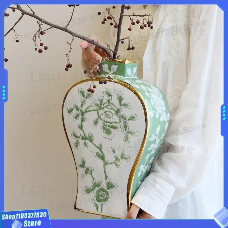 vaso-in-ceramica-dipinto-a-mano-design-peonia-orientale-italiano-ornamento-in-porcellana-blu-e-bianca-verde-acqua-per-la-casa