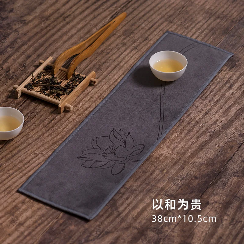 Painted Tea Towel, Absorbent, Thickened Cleaning Cloth, Clay Teapots, Mat, Tea Ceremony, Tea Napkin