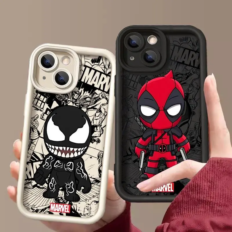 Marvel Cartoon Venom Deadpool Case For Infinix GT 20 Pro Note 40 30 Pro Smart 8 7 9 Hot 50 10 30 Play Spark 20 Cover Silicone