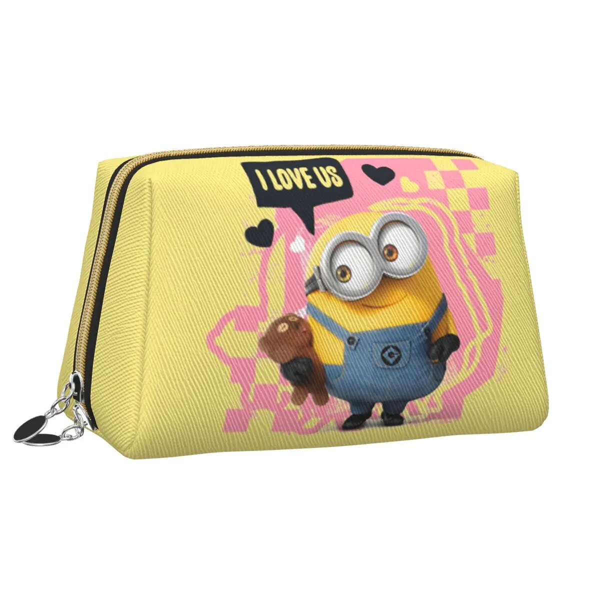 M-Minions Little Yellow Man Storage Organizers Girls For Necessaries Custom Makeup Pouch Traveling Zip Leisure Cosmetic Bags