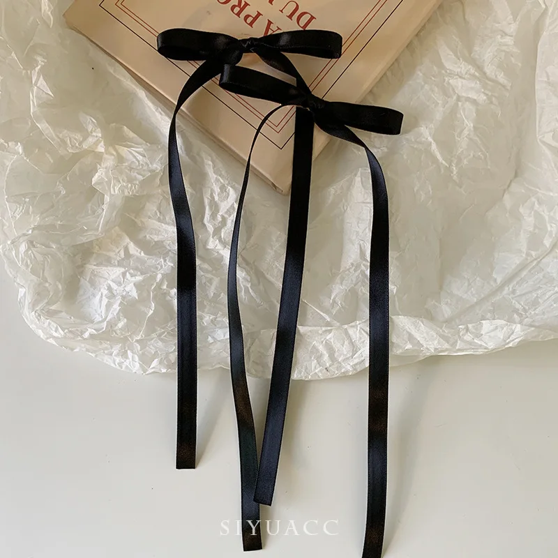 2-teilige modische einfache süße Schleifenband-Haarspangen für Frauen und Mädchen, Party-Haar-Accessoires – Detail 2