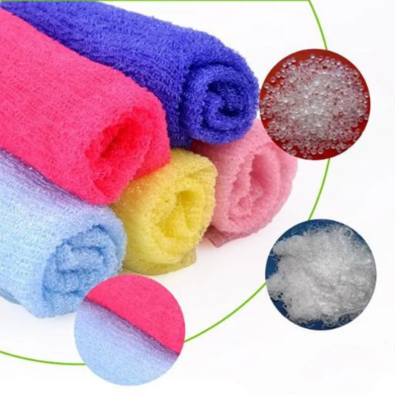 Body Nylon Wash Cloth Bath Towel Mesh Body Washing Clean Exfoliate Puff Scrub Bodys Treatment Bath Shower Products