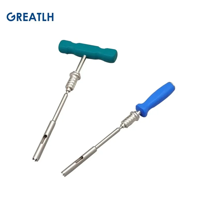 1pcs Hollow Reamer Straight Type T Handle Bone Screw Extractor Handle Orthopedic Instrument Stainless Steel