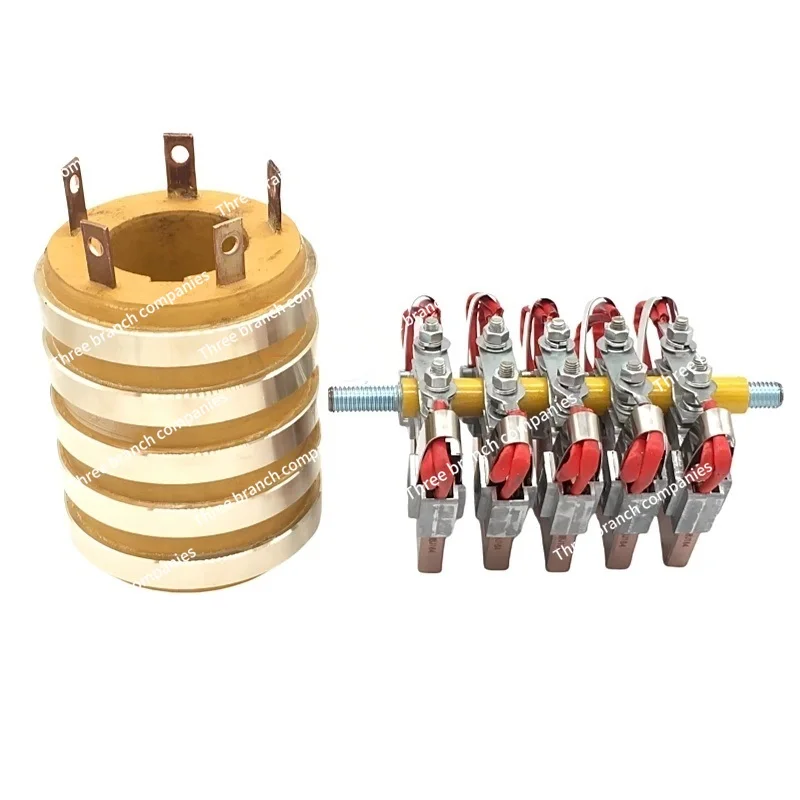 

Collector ring conductive slip ring 5-way thickened assembly inner diameter 40mm50mm55mm outer diameter 110mm height 135mm