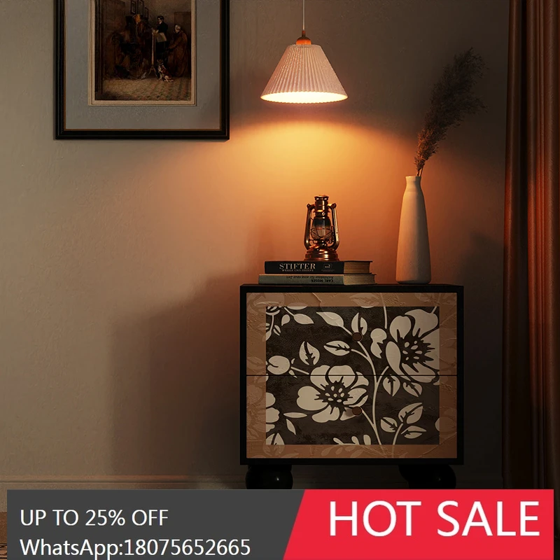 

SGF Bedroom Bedside Decorative Storage Locker Solid Wood Drawer Cabinet Side Cabinet