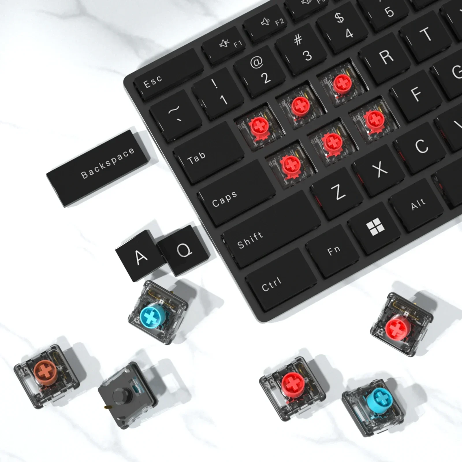 Kailh Choc V2 Switch Low Profile 1353 Chocolate Mechanical Keyboard Switches Clicky Tactile Linear Fast Trigger Gaming Hitbox