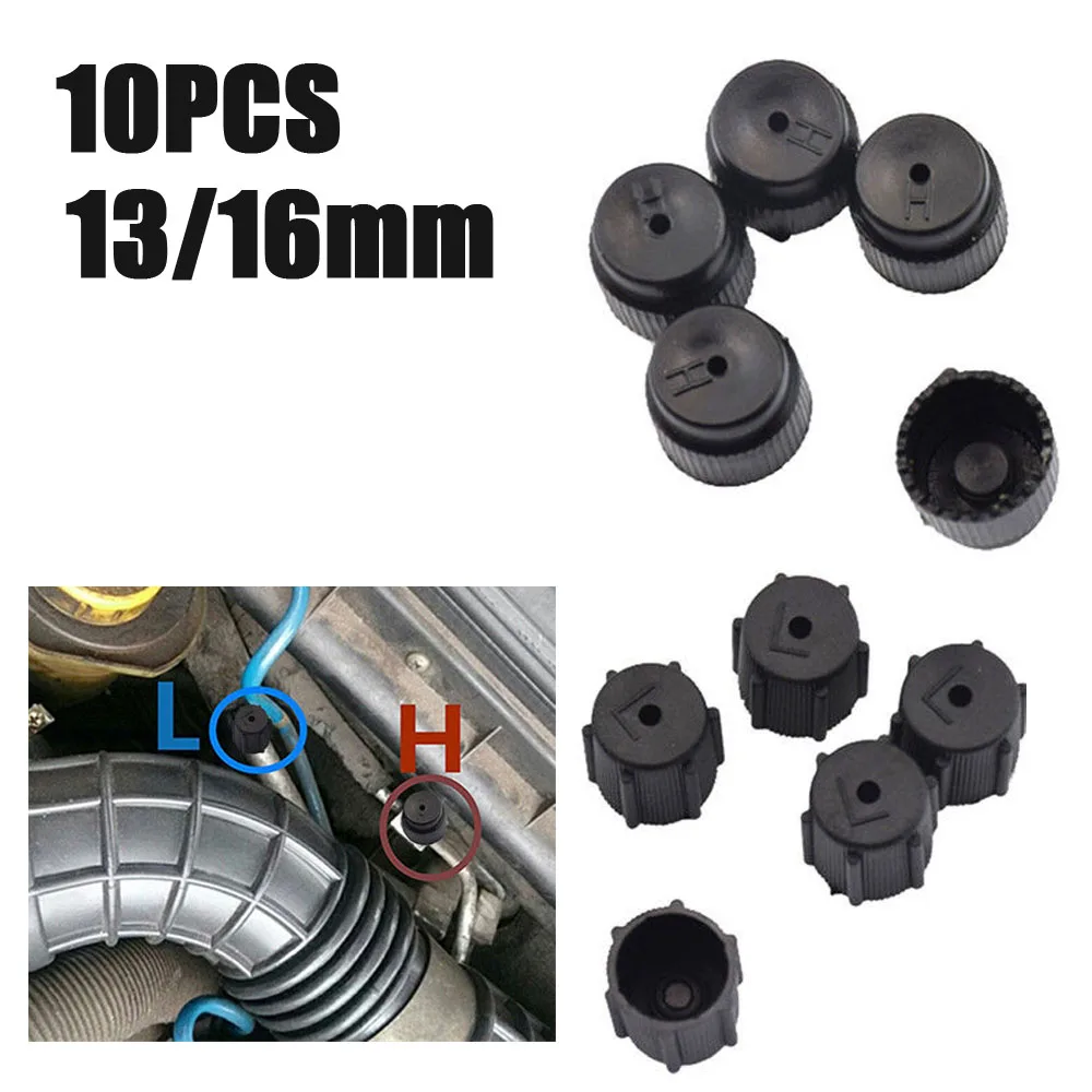 

10pcs Car Air Conditioning Cap Universal Car R134a 13mm 16mm Ac System Cover Car High Low Side Dust Cap Auto Interior Accessorie