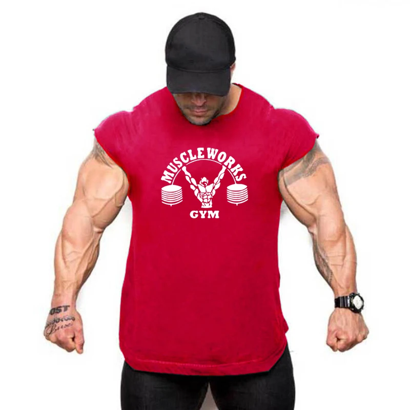 New Summer Brand Vest Cotton Gym Clothing Men Tank Tops Sleeveless T Shirt Bodybuilding Equipment Fitness Men\'s Stringer Tanktop