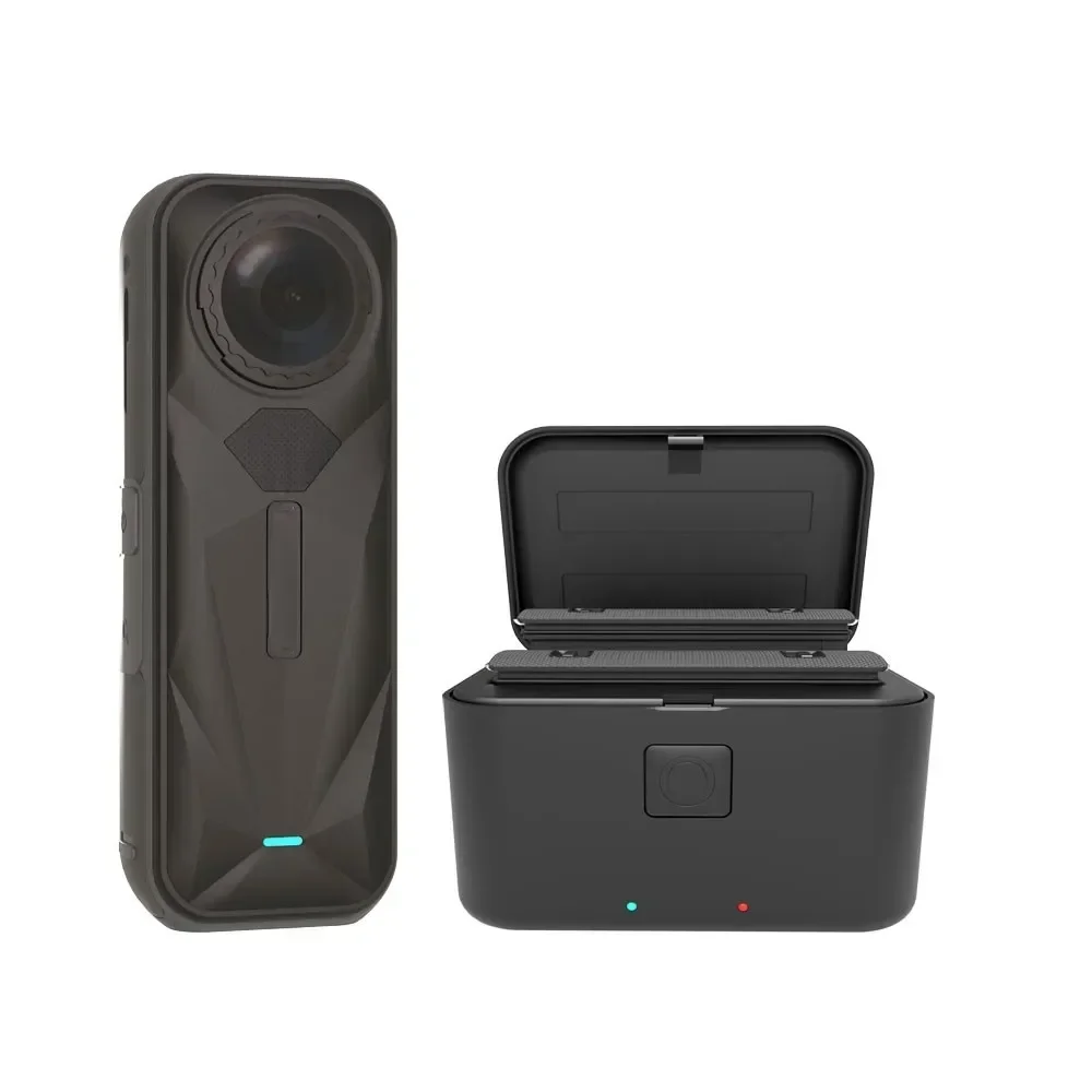 

Camera Dual Charger 7.5x5x5CM Efficient Charging Battery Dock Charger For Insta360 X5 Camera Charge Accessories