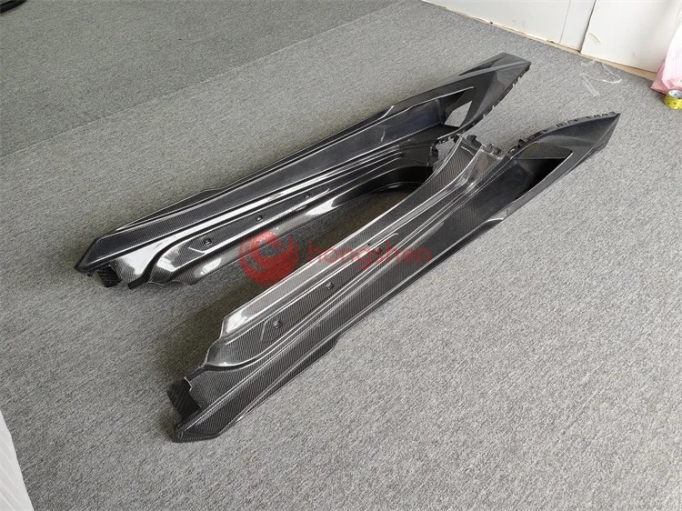 High Quality All Carbon Fiber P-Style Side Skirt Body Kit for Lamborghini Huracan LP580 LP610 Premium Body Parts