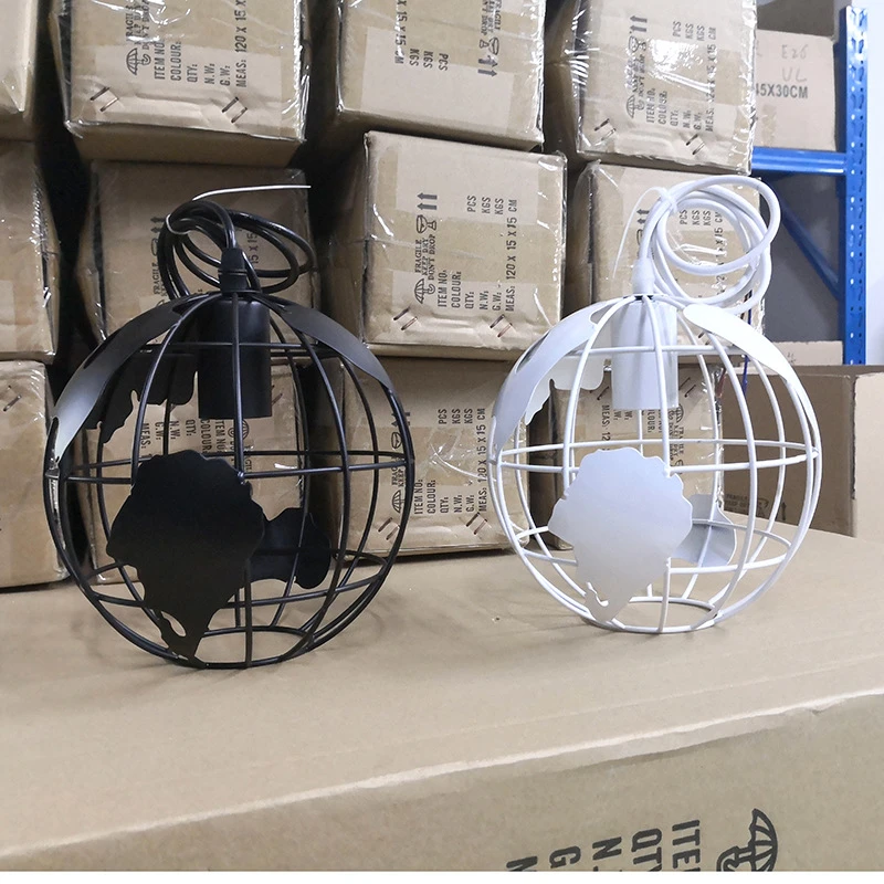 Industrial Pendant Lights Vintage Iron Globe Hanglamp For Dining Room Bedroom Restaurant Bar Decor Loft E27 Luminaire Suspension