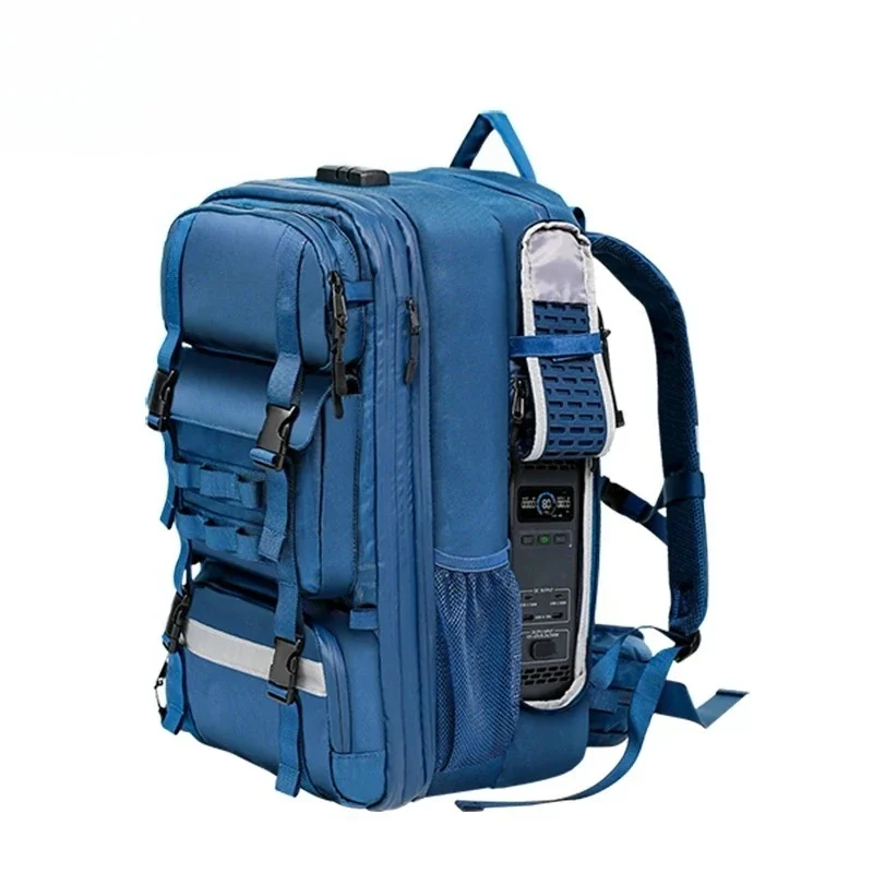 

Climber Multifunctional USB Port Removable Solar Package Power Bank Travel Smart Backpack 42L 60L Hiking Backpack