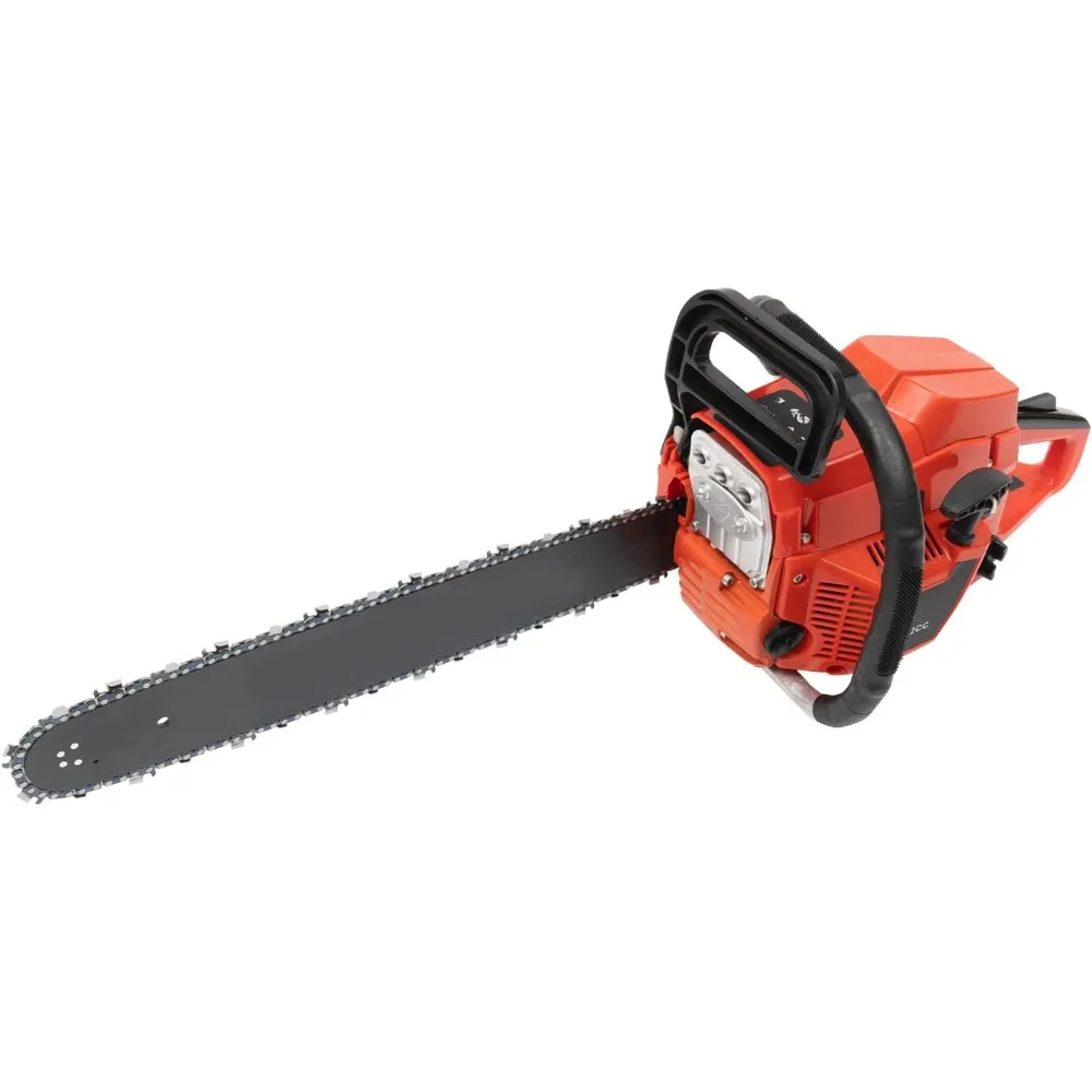 52CC 2-Cycle Gas Powered Chainsaw 20 inch 2.95HP Handles&Multi-Angle Cutting Handheld Chainsaws for Wood Cutting Gardening